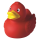 Ente rot unifarbene Enten Quietscheente Badeente ca. 8 cm gross