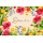 Danke Green Line Karte mit Briefumschlag Blumen mit Metallicfolie