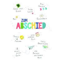 Abschied  Karte mit Briefumschlag Schriftkarte, mit...