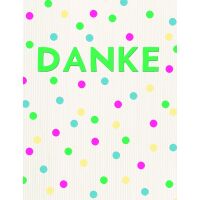 Danke Minikarte Klammerkarte Bunte Punkte