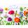 Allgemeine Wünsche Minikarte Karte mit Briefumschlag Für Dich bunte Blumen