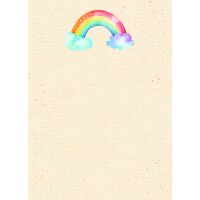 Notizblock Zuckerrohrpapier DIN A6 Regenbogen, Wolken, 60...