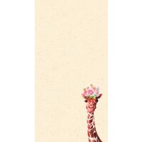 Notizblock Zuckerrohrpapier DIN Lang Giraffe mit Blumen,...