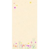Notizblock Zuckerrohrpapier DIN Lang Blumenwiese, 60 Blatt