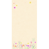 Notizblock Zuckerrohrpapier DIN Lang Blumenwiese, 60 Blatt