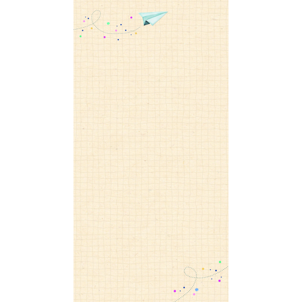 Notizblock Zuckerrohrpapier DIN Lang bunte Punkte, Papierflieger, 60 Blatt