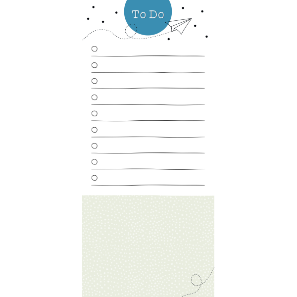Notizblock 8 x 18 cm to Do-Liste, 60 Blatt