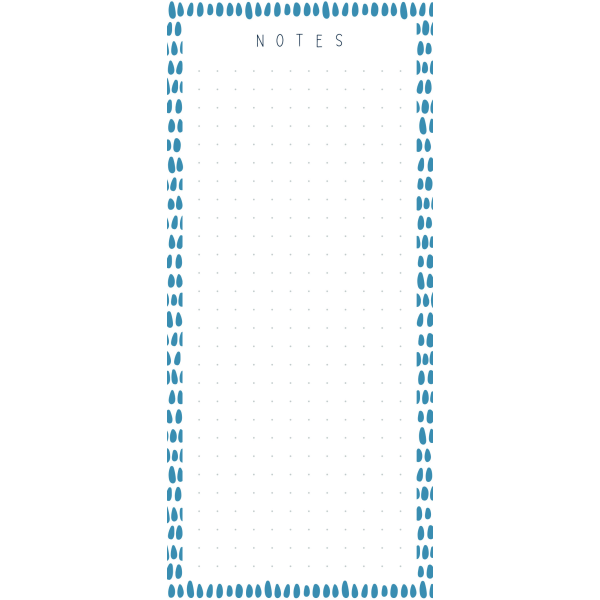 Notizblock 8 x 18 cm Notizen, 60 Blatt