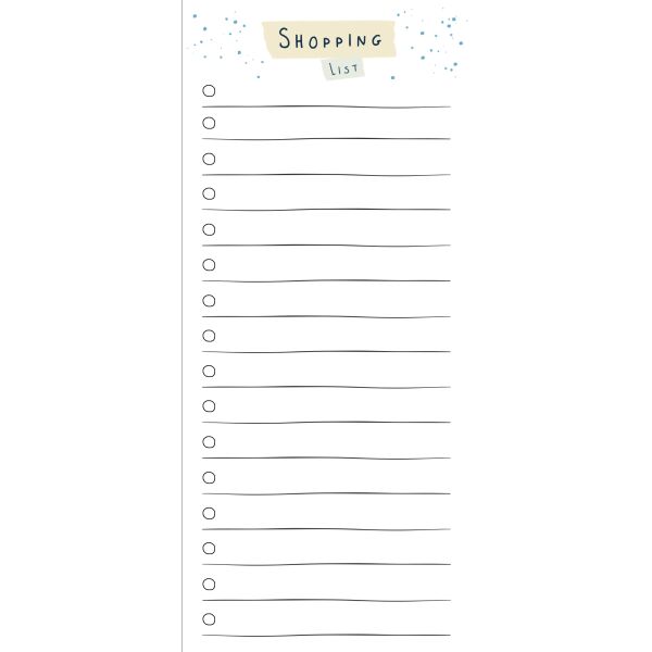 Notizblock 8 x 18 cm Einkaufsliste, 60 Blatt