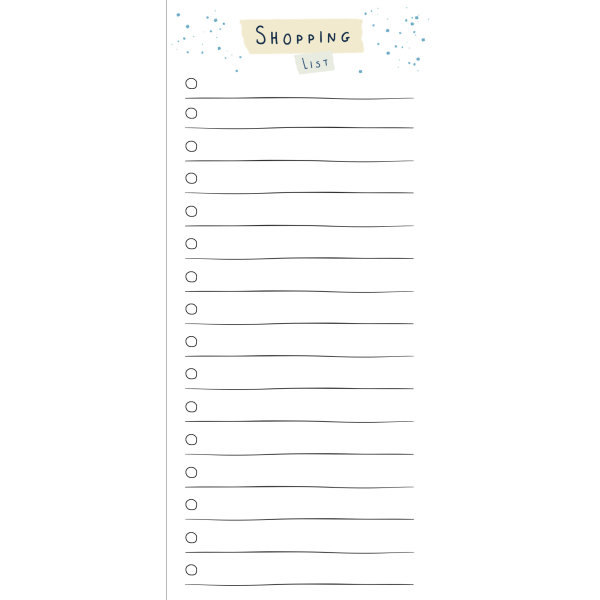Notizblock 8 x 18 cm Einkaufsliste, 60 Blatt