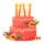 Geschenkanhänger Green Line Laser Art 5er Set Torte mit Kerze