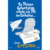 Geldscheinkarte - Geldgeschenk-Karte - Kwal der Wal -...
