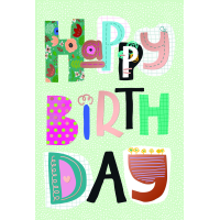 Geburtstag  Karte mit Briefumschlag Schriftkarte, mit...