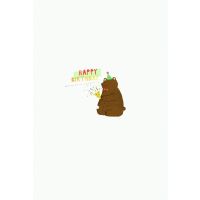 Geburtstag  Karte mit Briefumschlag Bär mit...