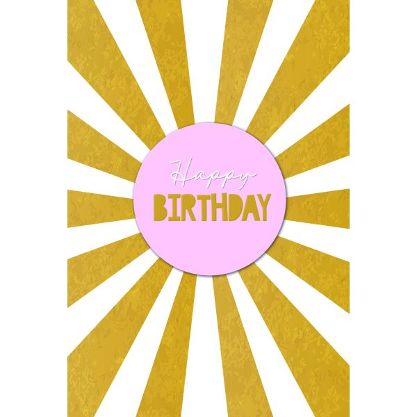 Geburtstag  Karte mit Briefumschlag Schriftkarte, mit aufgeblocktem Stanzteil