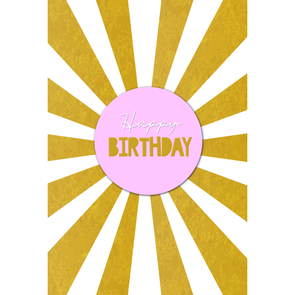 Geburtstag  Karte mit Briefumschlag Schriftkarte, mit aufgeblocktem Stanzteil