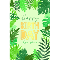 Geburtstag  Karte mit Briefumschlag Blätter, mit...