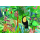 Geburtstag  Karte mit Briefumschlag Exotische Tiere, Dschungel, Happy Birthday