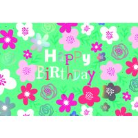 Geburtstag  Karte mit Briefumschlag Blumen, mit...