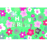 Geburtstag  Karte mit Briefumschlag Blumen, mit...