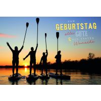 Geburtstag  Karte mit Briefumschlag Stand-Up Padel,...