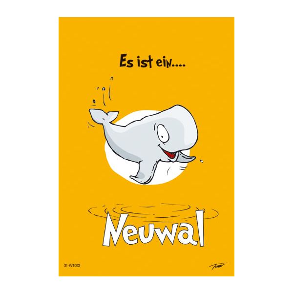 Zur Geburt - Freudiges Ereignis - Kwal der Wal - Doppelkarten im Format 11,5 x 17 cm mit Umschlag - UVP: € 2,25