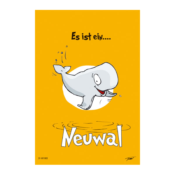 Zur Geburt - Freudiges Ereignis - Kwal der Wal - Doppelkarten im Format 11,5 x 17 cm mit Umschlag - UVP: € 2,25