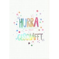Prüfung  Karte mit Briefumschlag Schriftkarte,...