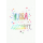 Prüfung  Karte mit Briefumschlag Schriftkarte, Naturkarton, mit Regenbogenfolie