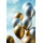 Prüfung  Karte mit Briefumschlag Luftballons, mit Goldfolie