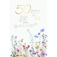 A Goldhochzeit 50. Hochzeitstag Glückwunschkarte mit...