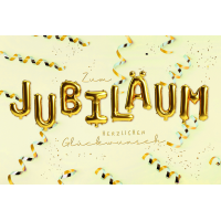 Jubiläum  Karte mit Briefumschlag Schriftkarte, mit...