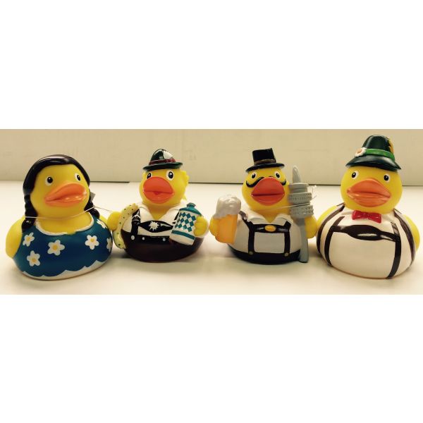 4 Bayern Quietscheenten UVP: € 27,96 Bavaria 4er-Set Bundle 4 CityDucks Badeenten 8 cm gross