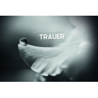 Trauer Beileid Kondolenz  Karte mit Briefumschlag Tropfen...