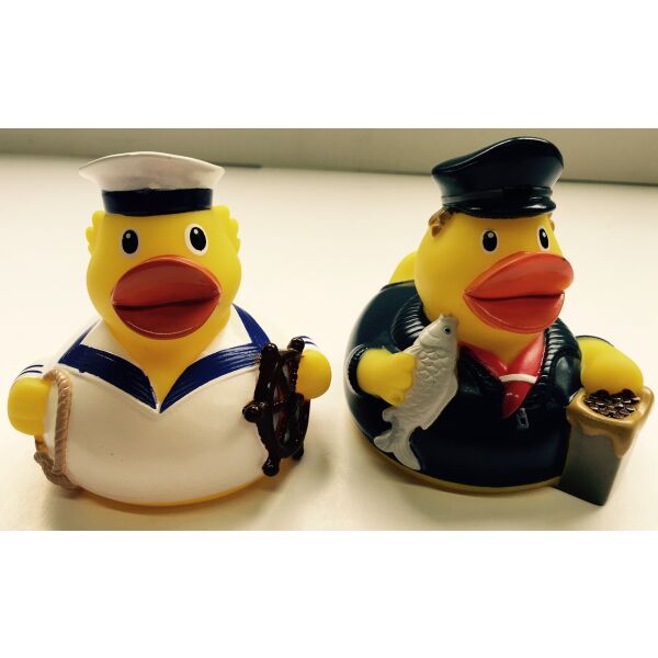 2 Maritime Quietscheenten UVP 17,98 € norddeutsche Enten Seeenten Hamburg Seemann Matrose