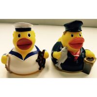 2 Maritime Quietscheenten UVP 17,98 € norddeutsche...