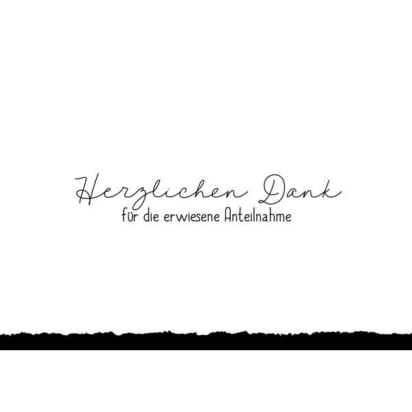 Trauer Beileid Kondolenz Danksagung 5er Beutel Karte mit Briefumschlag Herzlichen Dank für die erwiesene Anteilnahme
