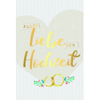 Hochzeit  Karte mit Briefumschlag Eheringe,...
