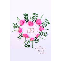 Hochzeit  Karte mit Briefumschlag Rosen,...