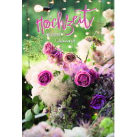 Hochzeit  Karte mit Briefumschlag Blumen