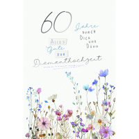 Diamanthochzeit 60. Hochzeitstag Karte mit Briefumschlag...