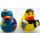 2 Traveller Reise Quietscheenten Vielflieger und Welt Ente 2erSet-Bundle 2 Quietsche-Enten Badeenten ca. 8 cm gross