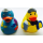 2 Traveller Reise Quietscheenten Vielflieger und Welt Ente 2erSet-Bundle 2 Quietsche-Enten Badeenten ca. 8 cm gross