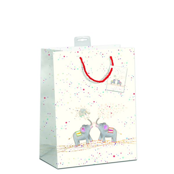 6 Geschenktaschen, Bundle Large / A4-Format Elefanten UVP: 29,70€ pro Tüte 4,95 UVP: 23,70 pro Tüte 3,95