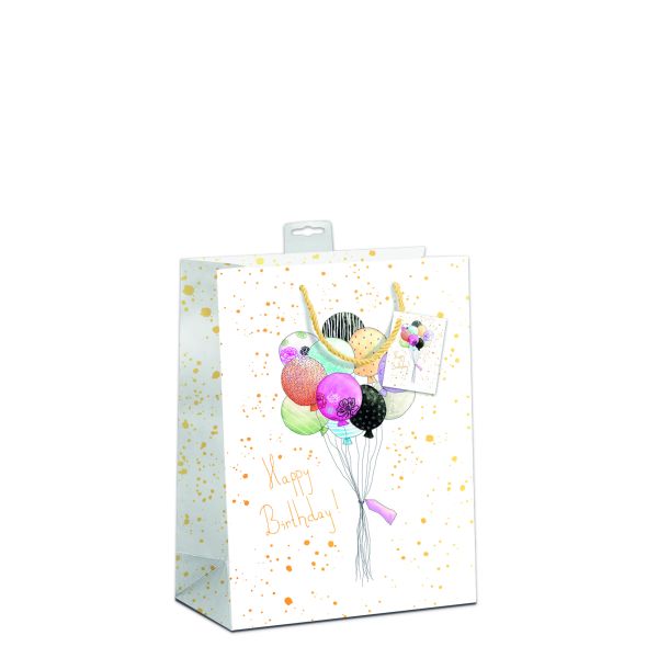 6 Geschenktaschen, Bundle Medium / A5-Format Ballons, Happy Birthday  UVP: 17,70 pro Tüte 2,95