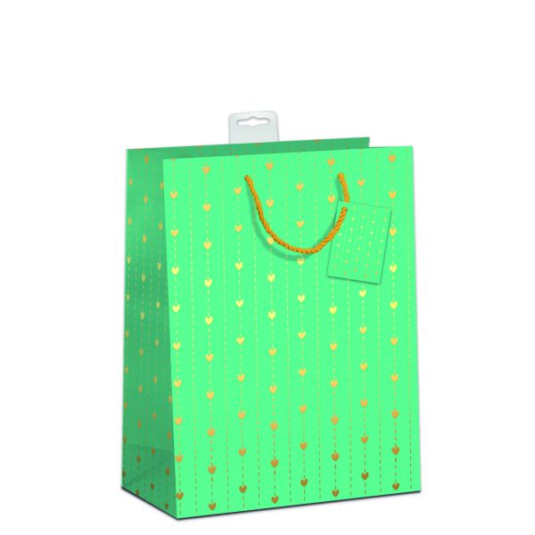 6 Geschenktaschen, Bundle Large / A4-Format Goldene Herzen, Vorhang  UVP: 23,70 pro Tüte 3,95