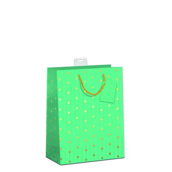 6 Geschenktaschen, Bundle Medium / A5-Format Goldene Herzen, Vorhang  UVP: 17,70 pro Tüte 2,95