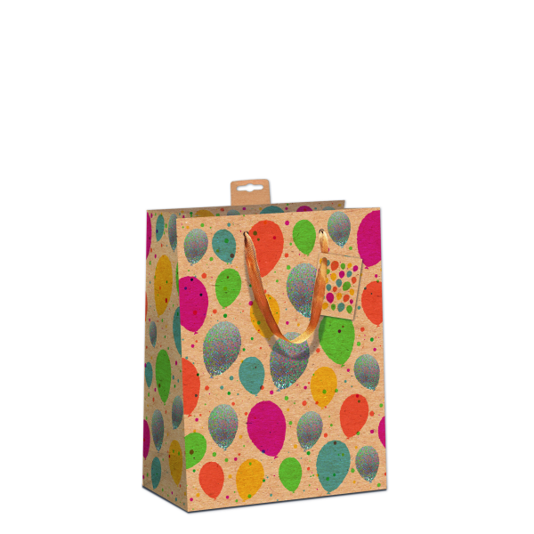 6 Geschenktaschen Bundle Medium A5-Format Luftballons Zuckerrohrpapier UVP: 17,70 pro Tüte 2,95