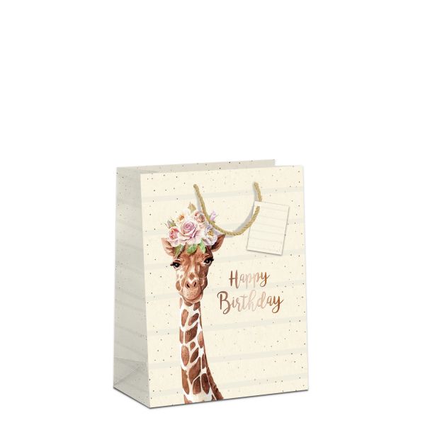 6 Geschenktaschen, Bundle Medium / A5-Format Giraffe, Happy Birthday  UVP: 21,00 pro Tüte 3,50