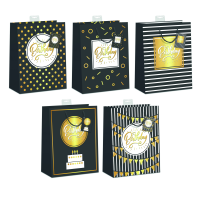 10 Geschenktaschen, Sortiert Large / A4-Format Happy...